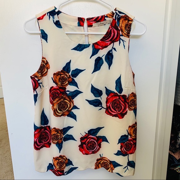 SOLD ❤️ Anthropologie Darling Rose Tank - Picture 3 of 7